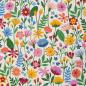 Preview: Dekodruck "Linde" Bunte Blumen Naturweiß by Swafing